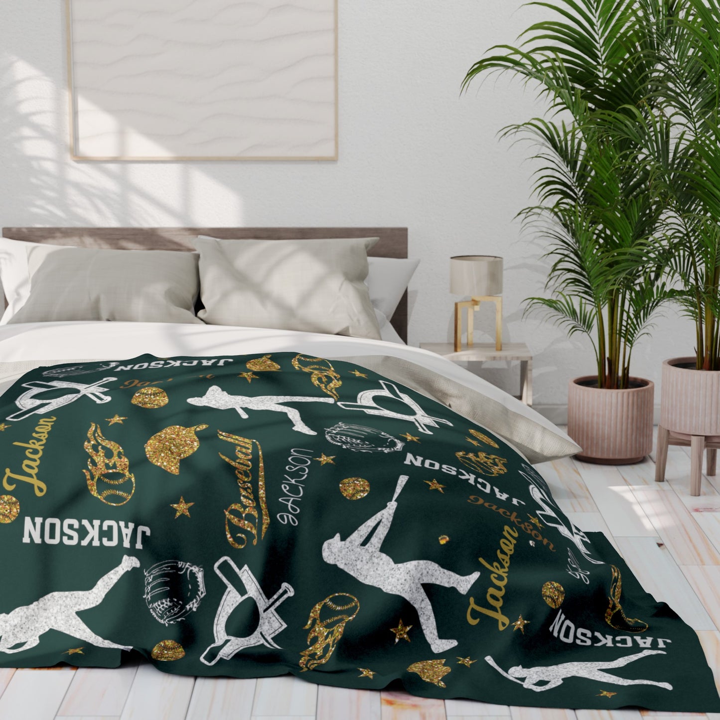 Custom Baseball Blanket With Name Personalized Baseball Gift