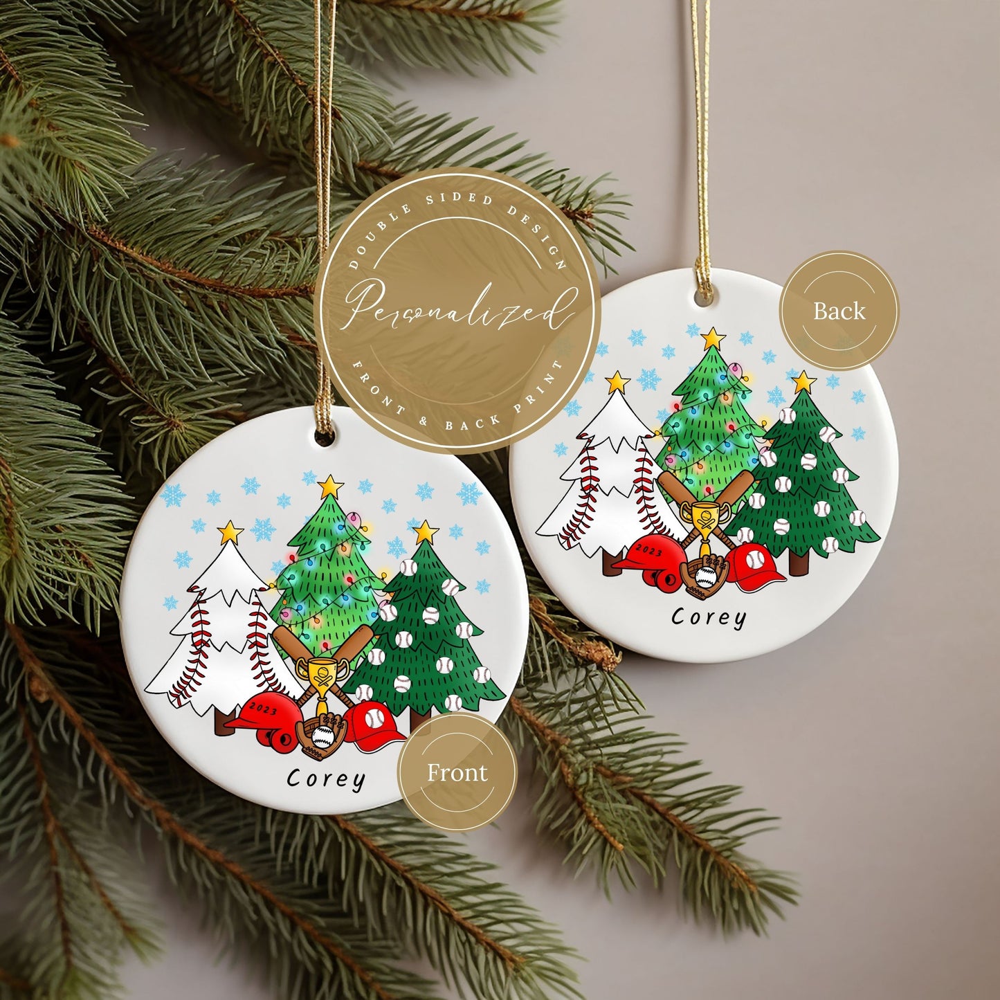 Personalized Baseball Ornament