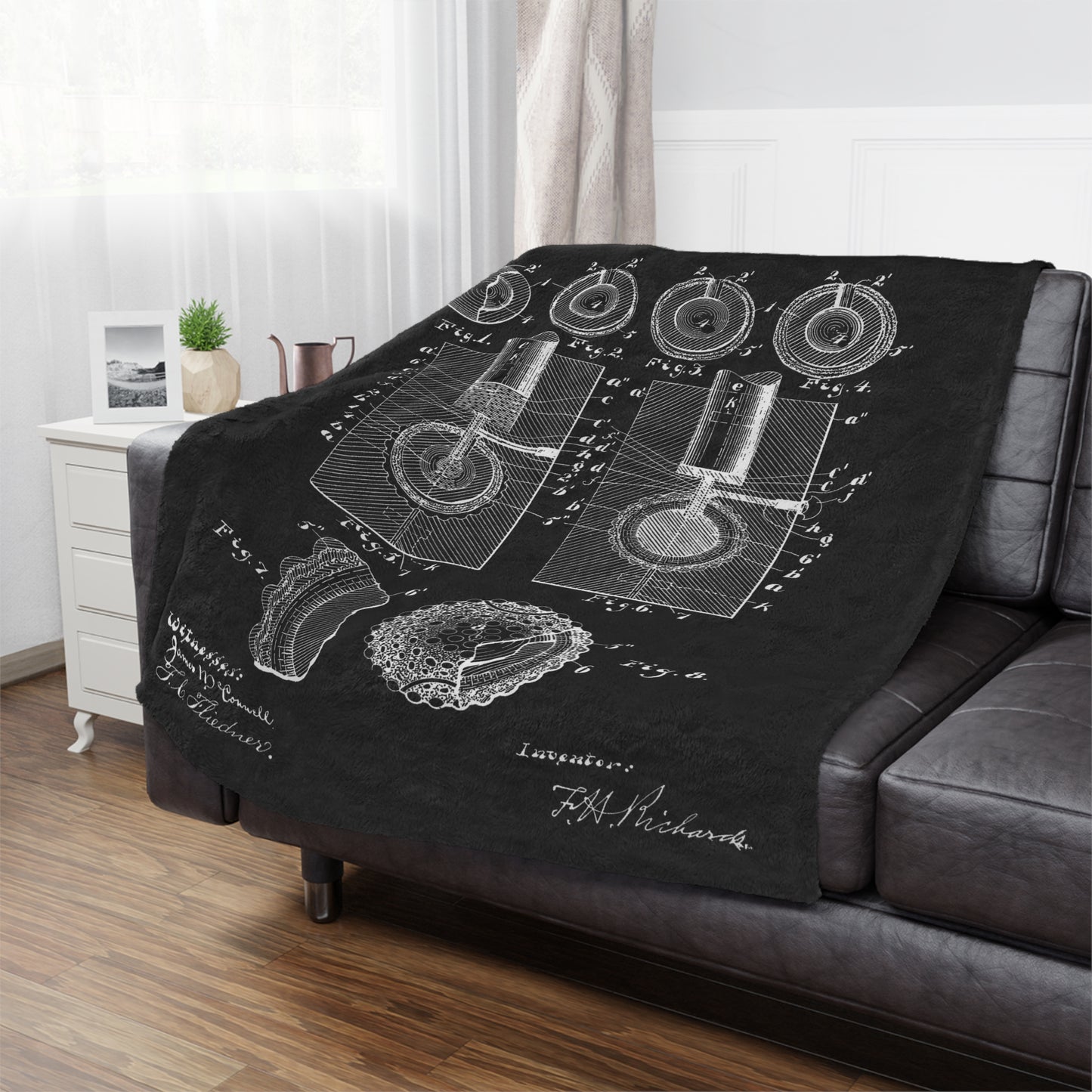 Golf Ball Patent Blanket Gift for Golfer