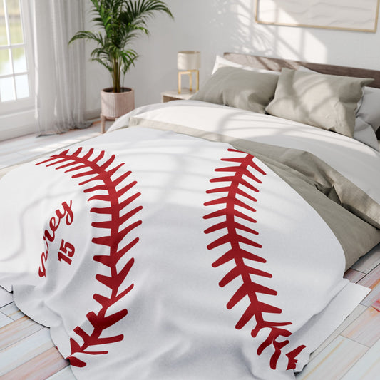 Custom Baseball Stitch Blanket