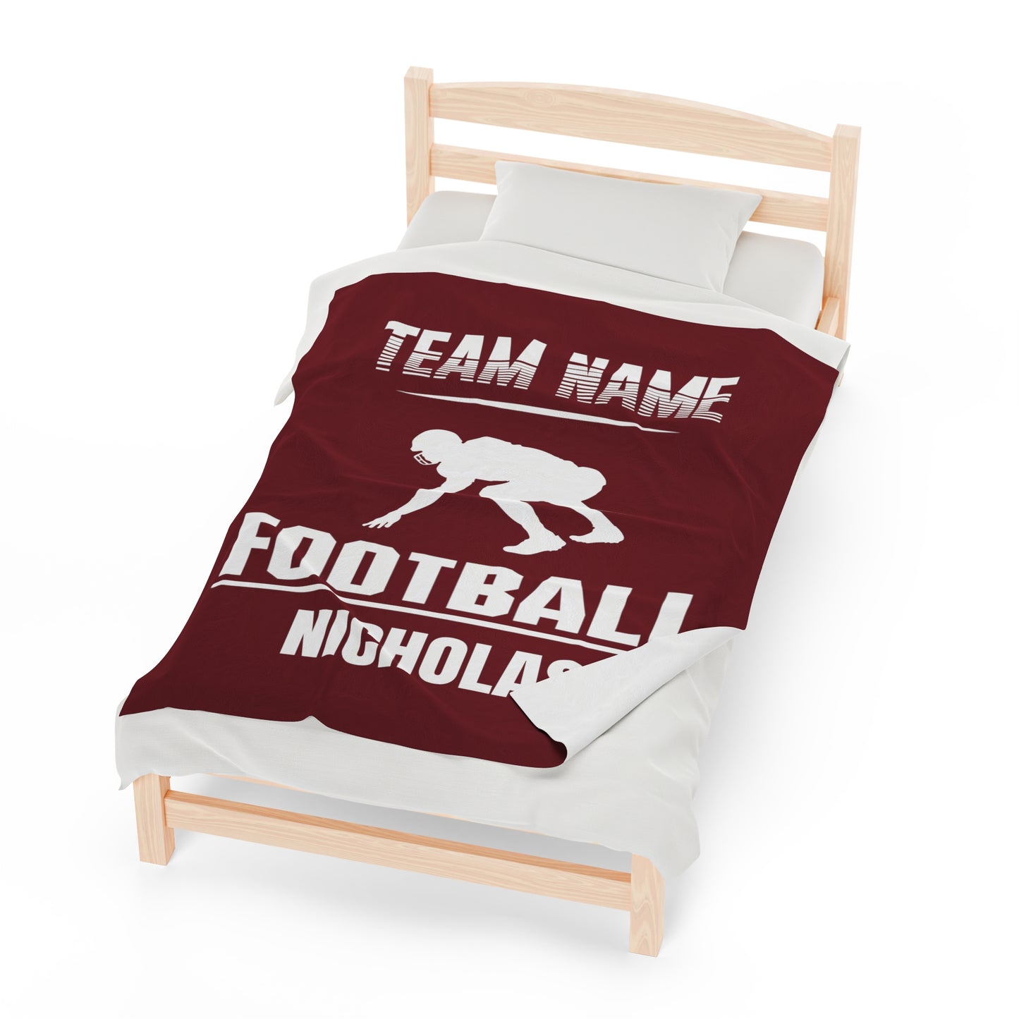 Personalized Football Blanket Gift For Football Player Custom Football Team Gift
