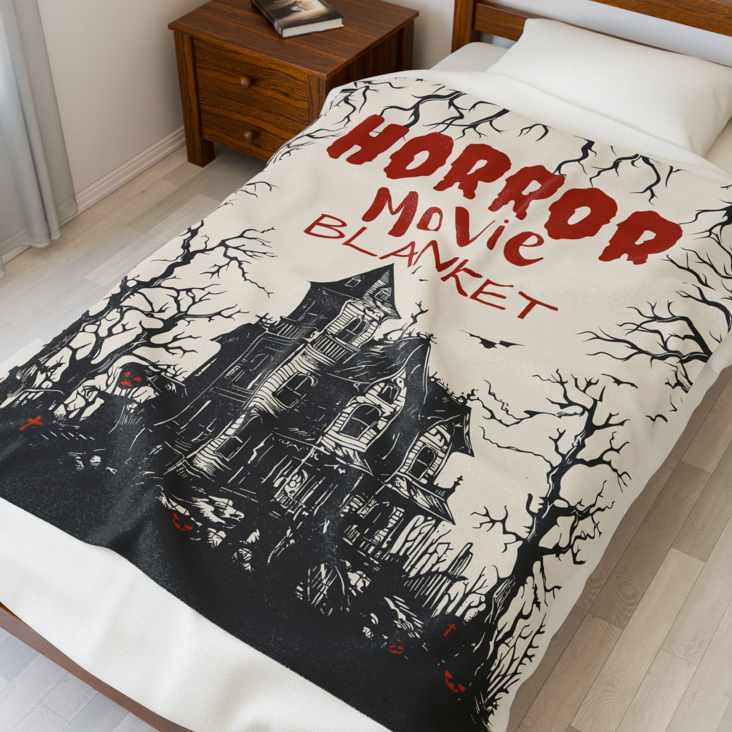 Haunted House Horror Movie Blanket