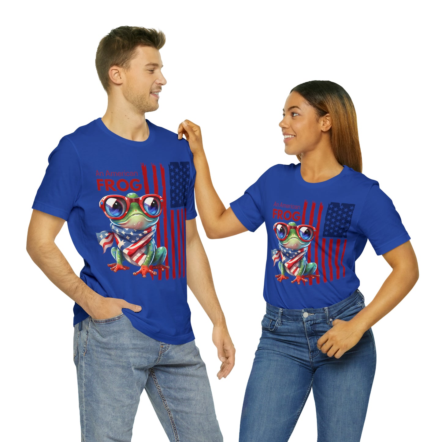 Women’s Patriotic Shirt Funny Fourth of July Shirt Frog Shirt for Independence Day Witty American Flag Shirt July 4th Gift for Her