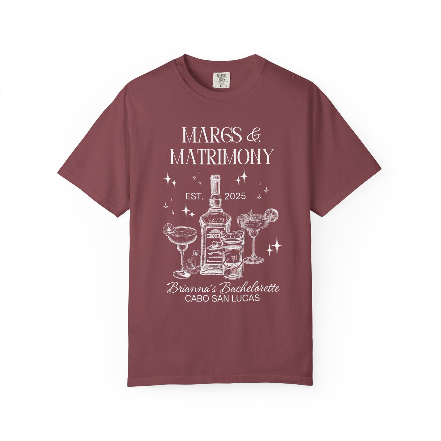 Margs And Matrimony Bachelorette Party Shirts