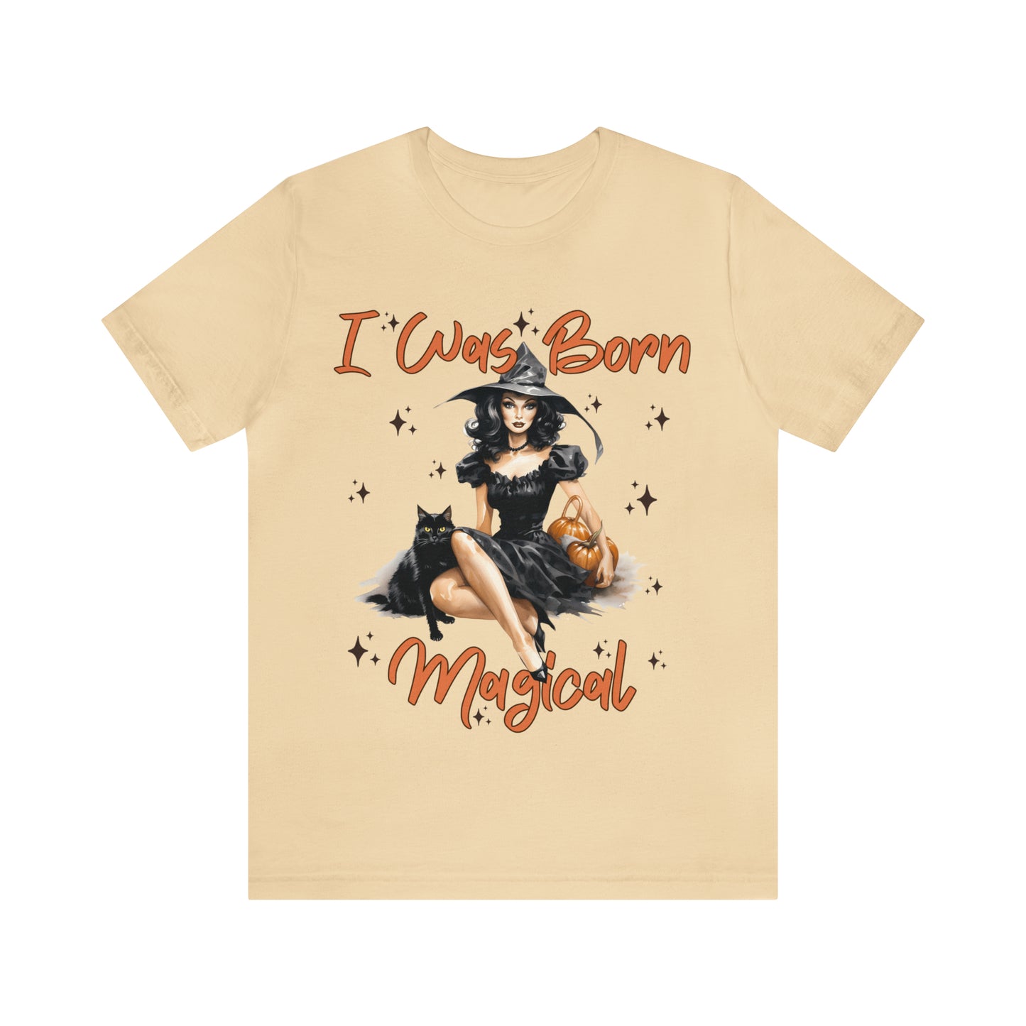 I Was Born Magical Witty Retro Halloween Witch T-Shirt Shirt For Women