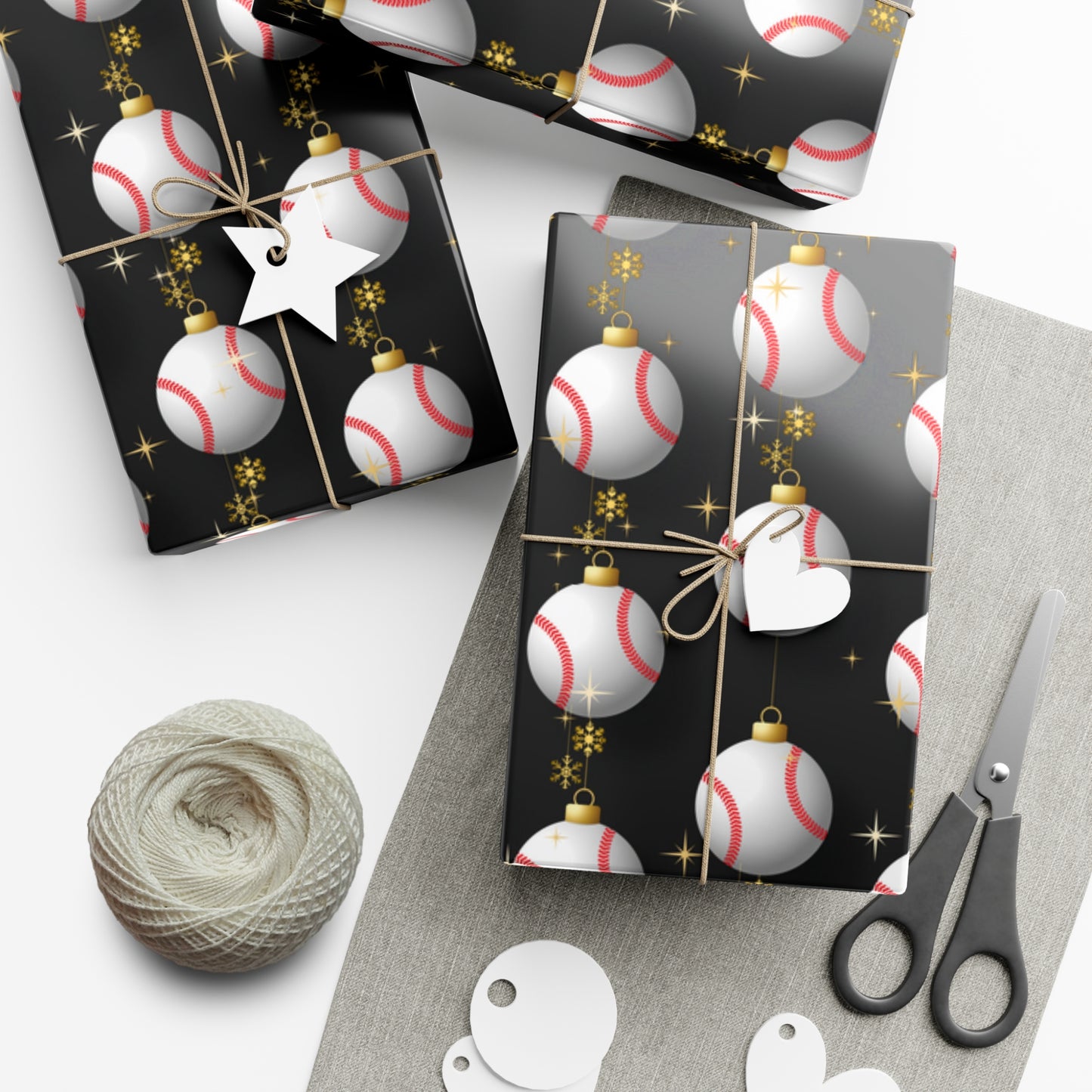 Christmas Baseball Wrapping Paper