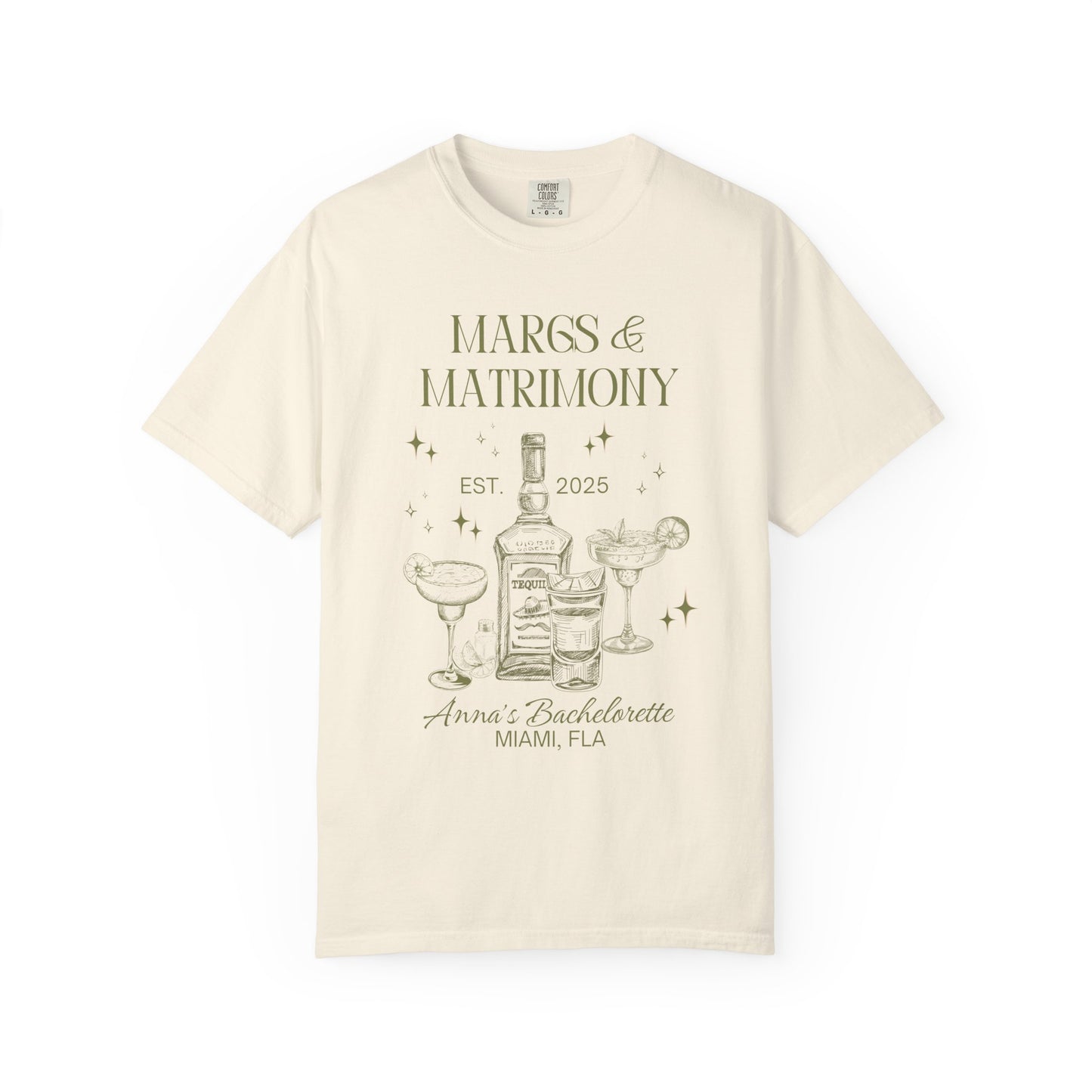 Margs And Matrimony Bachelorette Party Shirts
