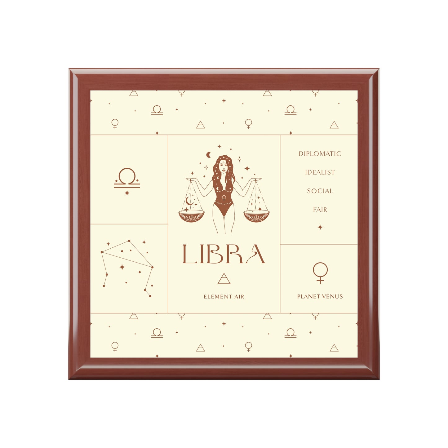 Libra Jewelry Organizer Keepsake Box