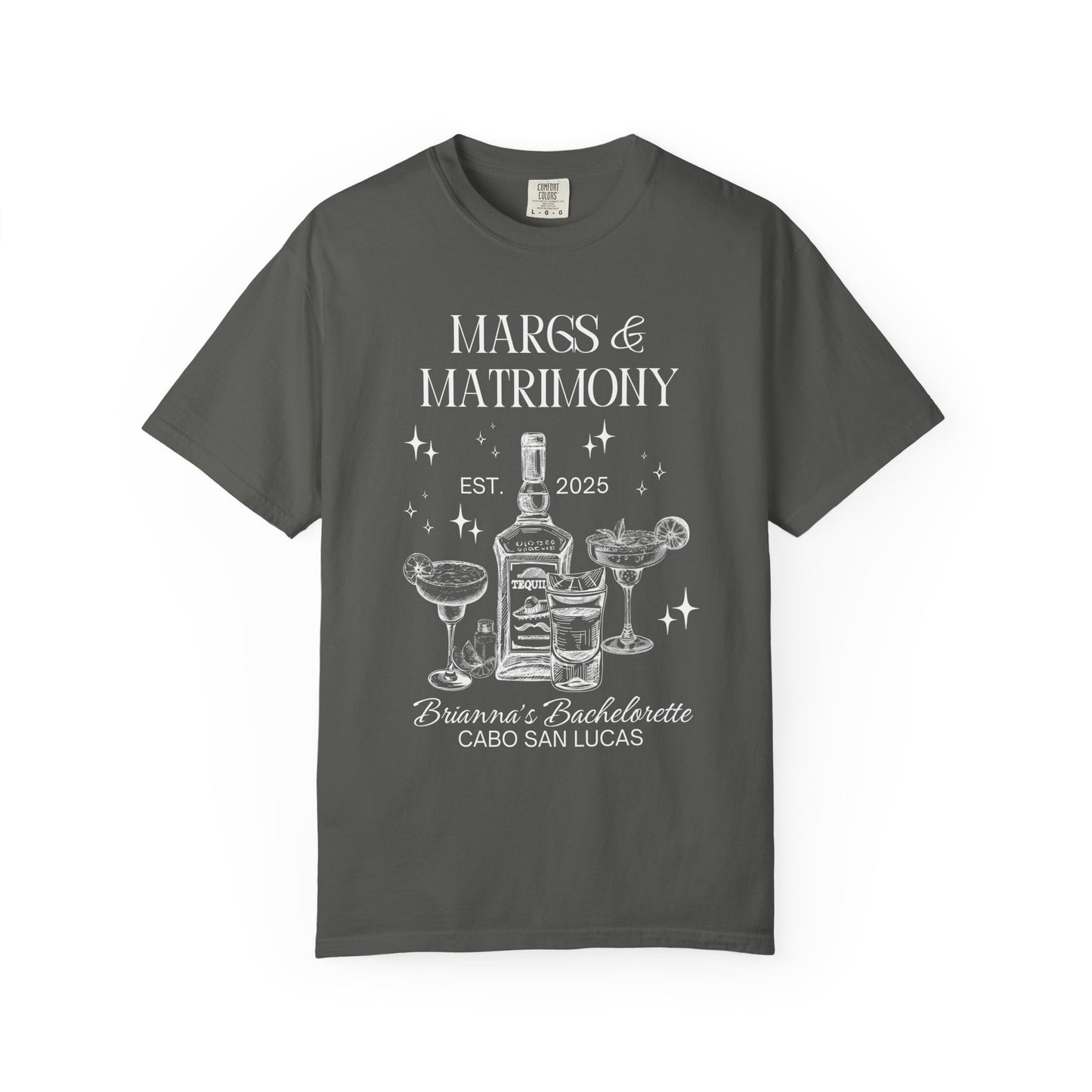 Margs And Matrimony Bachelorette Party Shirts