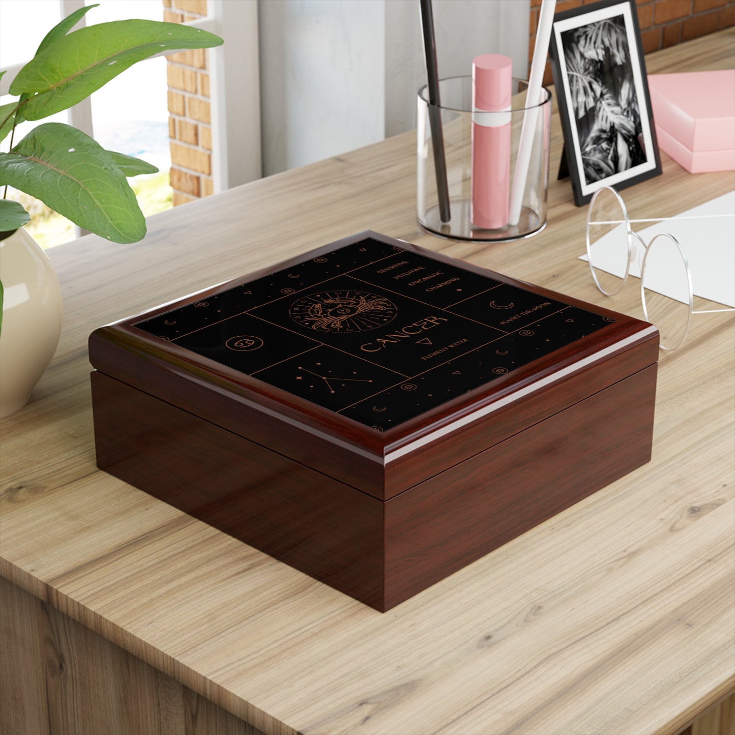 Cancer Jewelry Organizer Keepsake Box