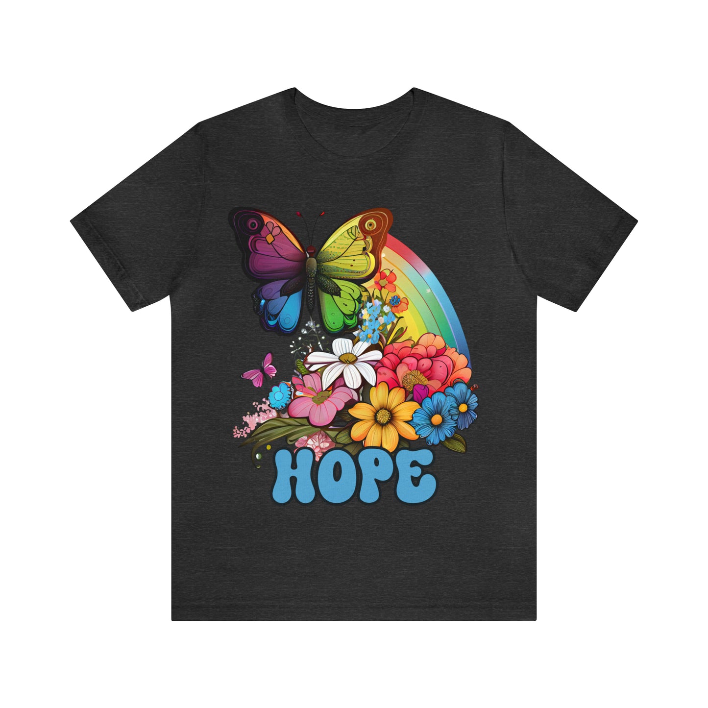 Retro Butterfly Shirt Gift For Her Rainbow Shirt Gift For Daughter Butterfly T Shirt Mom Gift Colorful Butterfly Hope Shirt Gift For Friend