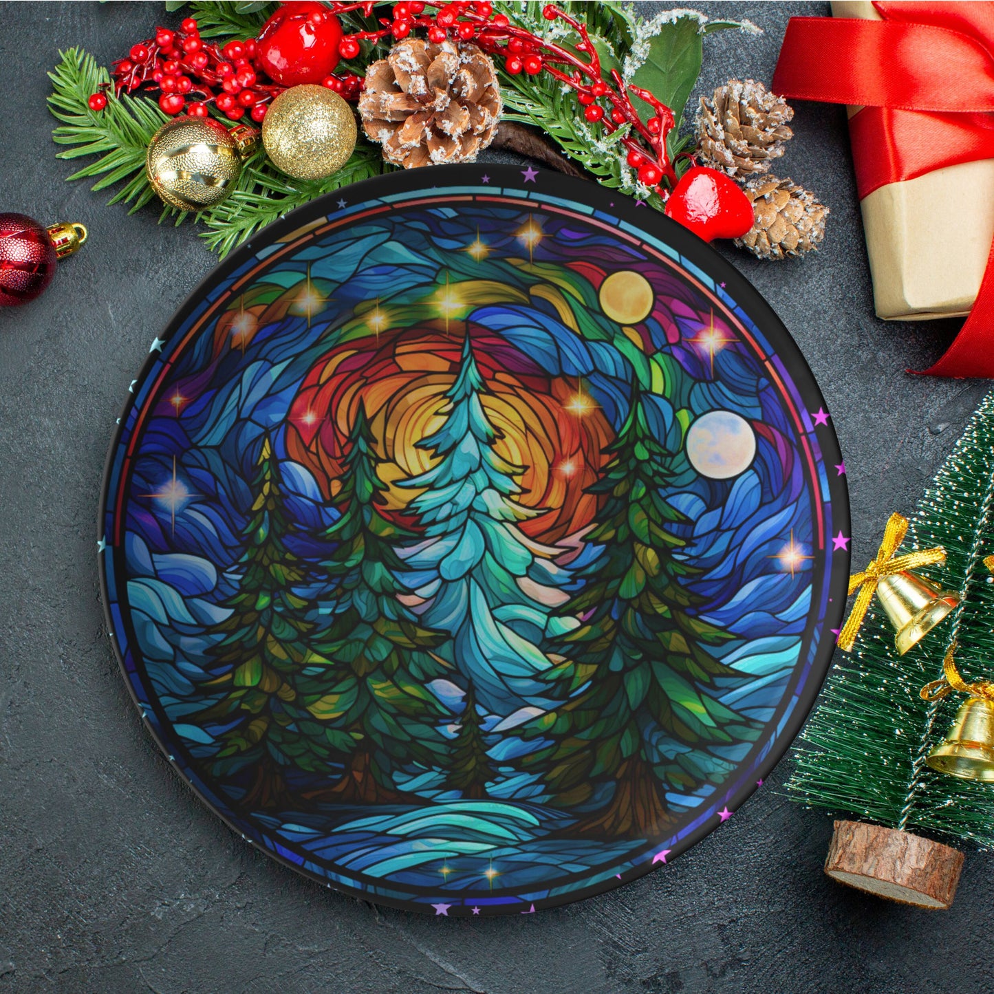 Thermosaf Polymer Plastic Christmas Dinner Plate Christmas Party Plates