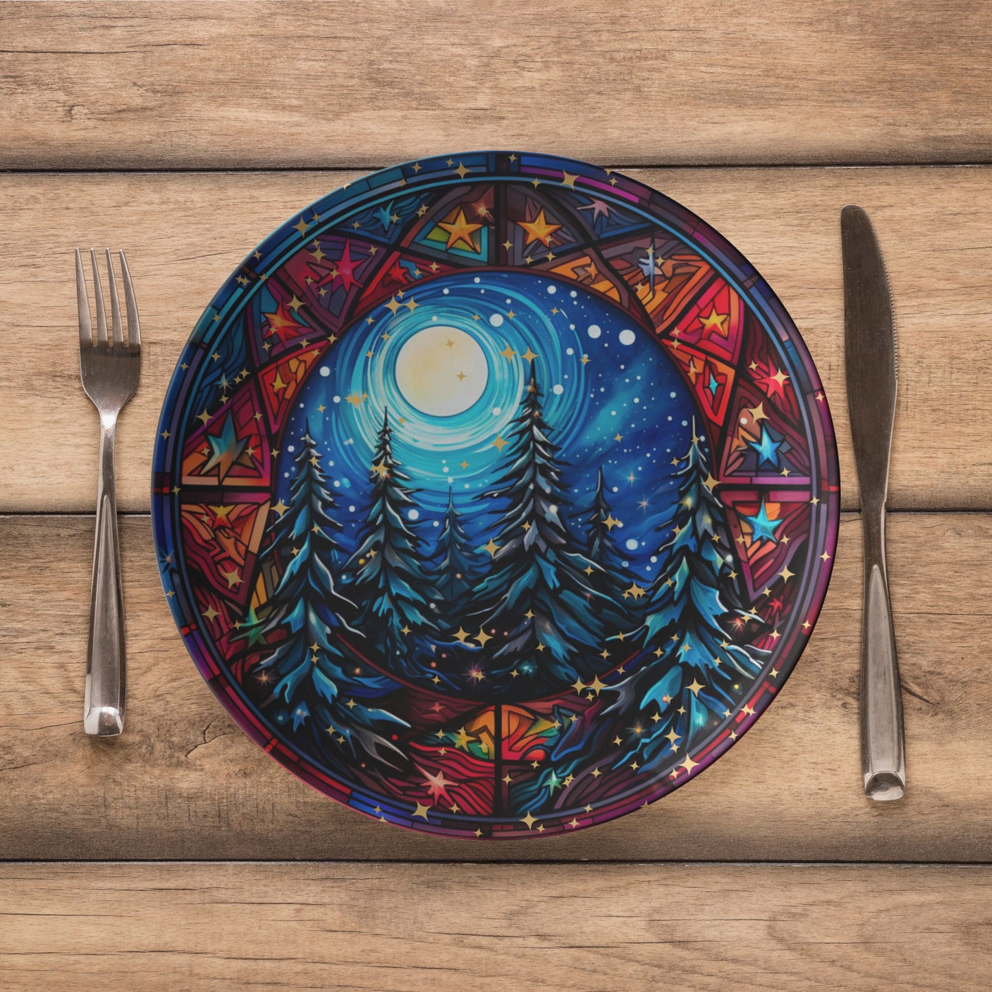 Thermosaf Polymer Plastic Christmas Party Dinner Plate