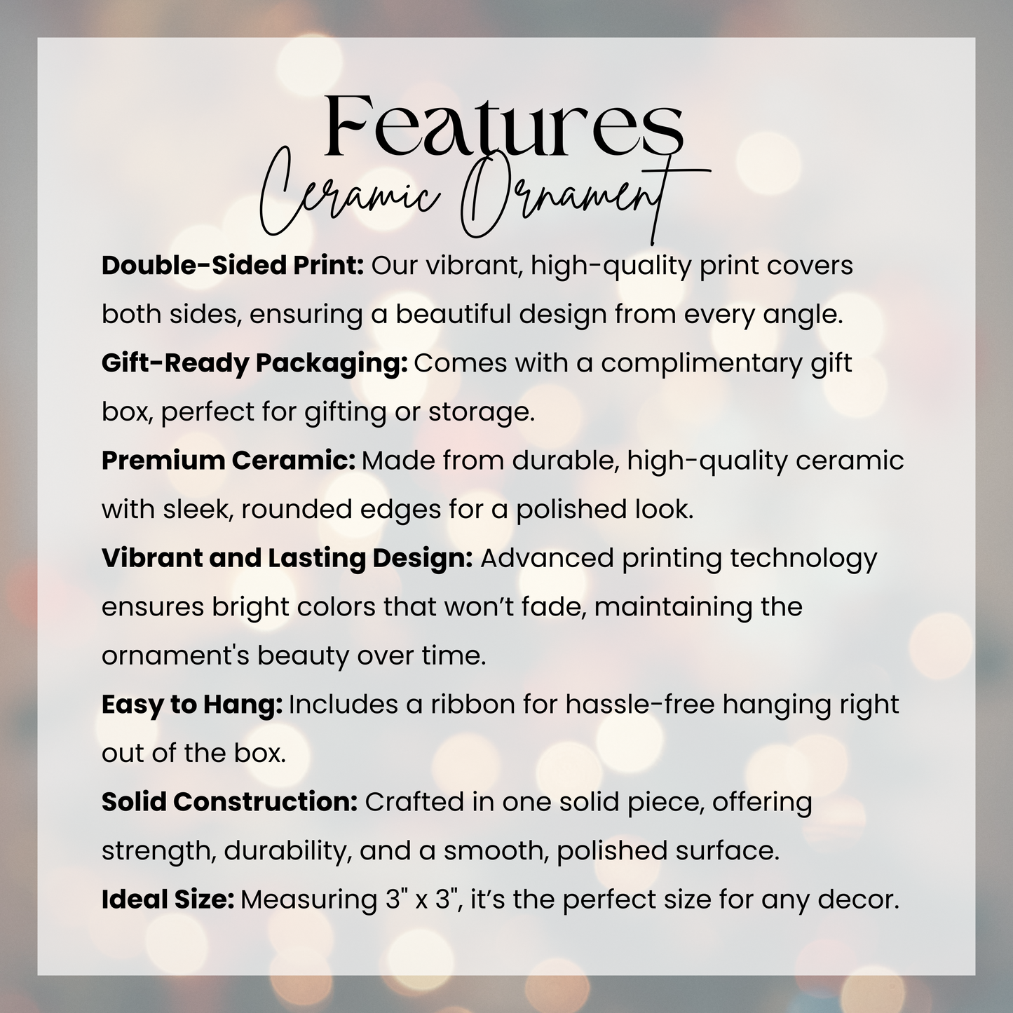 Personalized Winter Forest Christmas Ornament