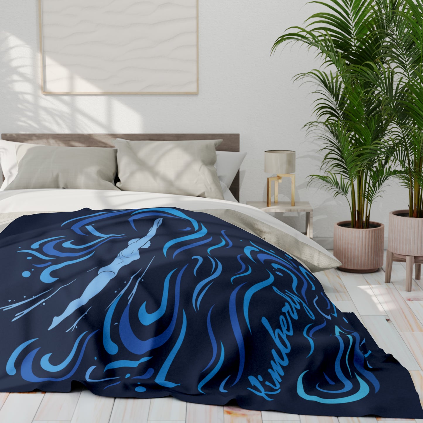 Personalized Blanket Gift for Swimmer