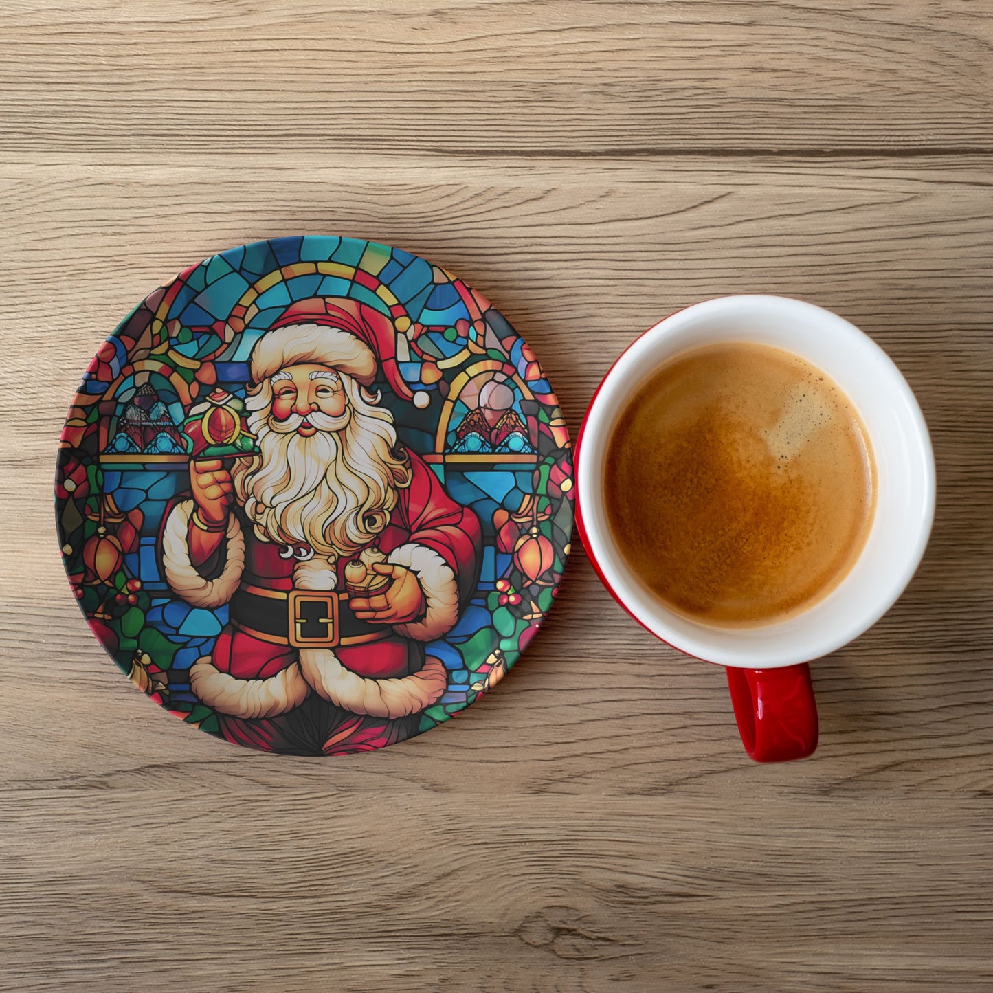 Thermosaf Polymer Plastic Santa Plate Christmas Dinner Plate