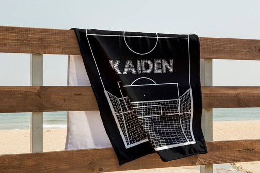 Custom Soccer Beach Towel Soccer Player Gift