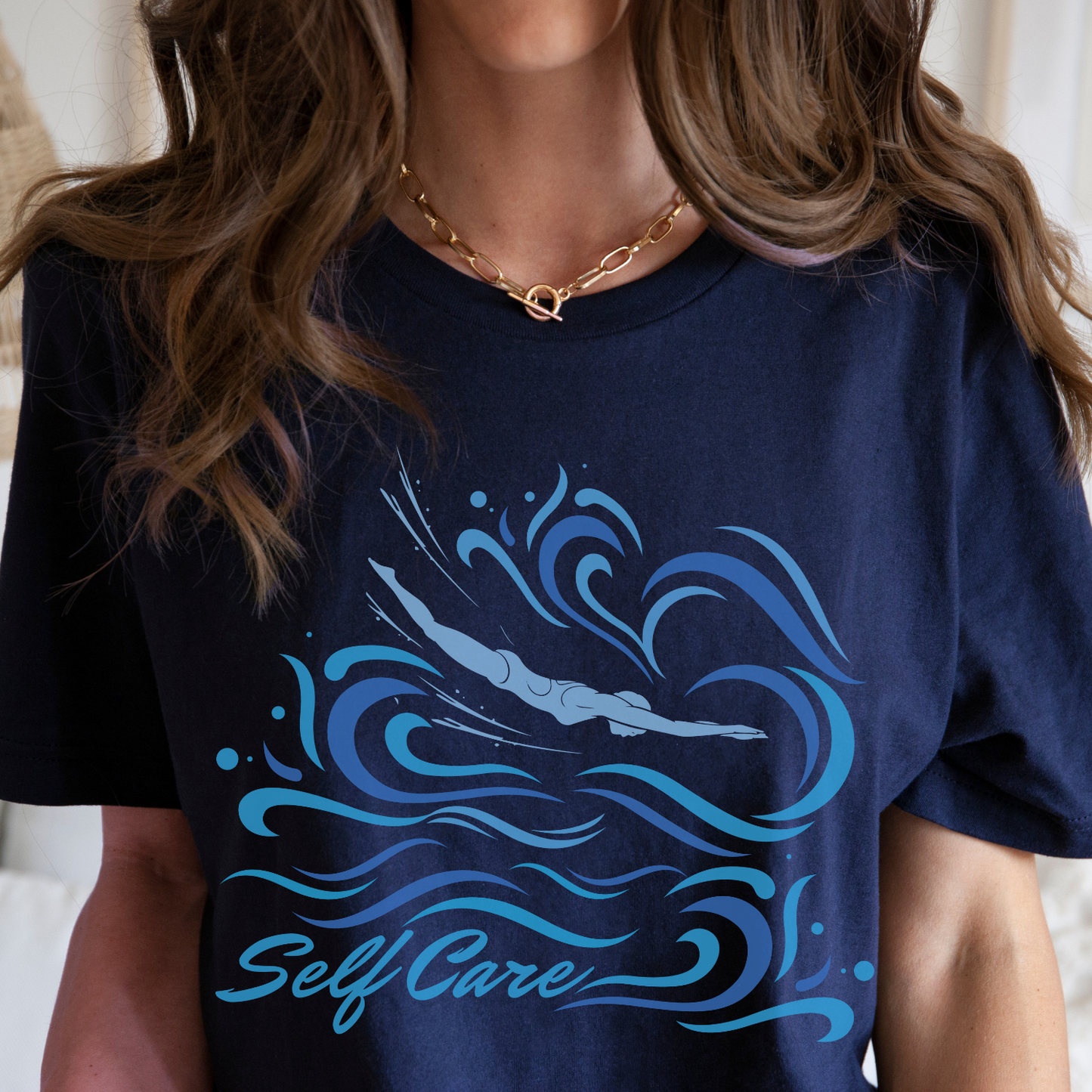 Swimming Tee Shirt Gift for Swimmer Self Care Shirt Swimmer Gift Swim Sport Shirt Gift For Swim Team Swimming Lover Tee Gift For Best Friend