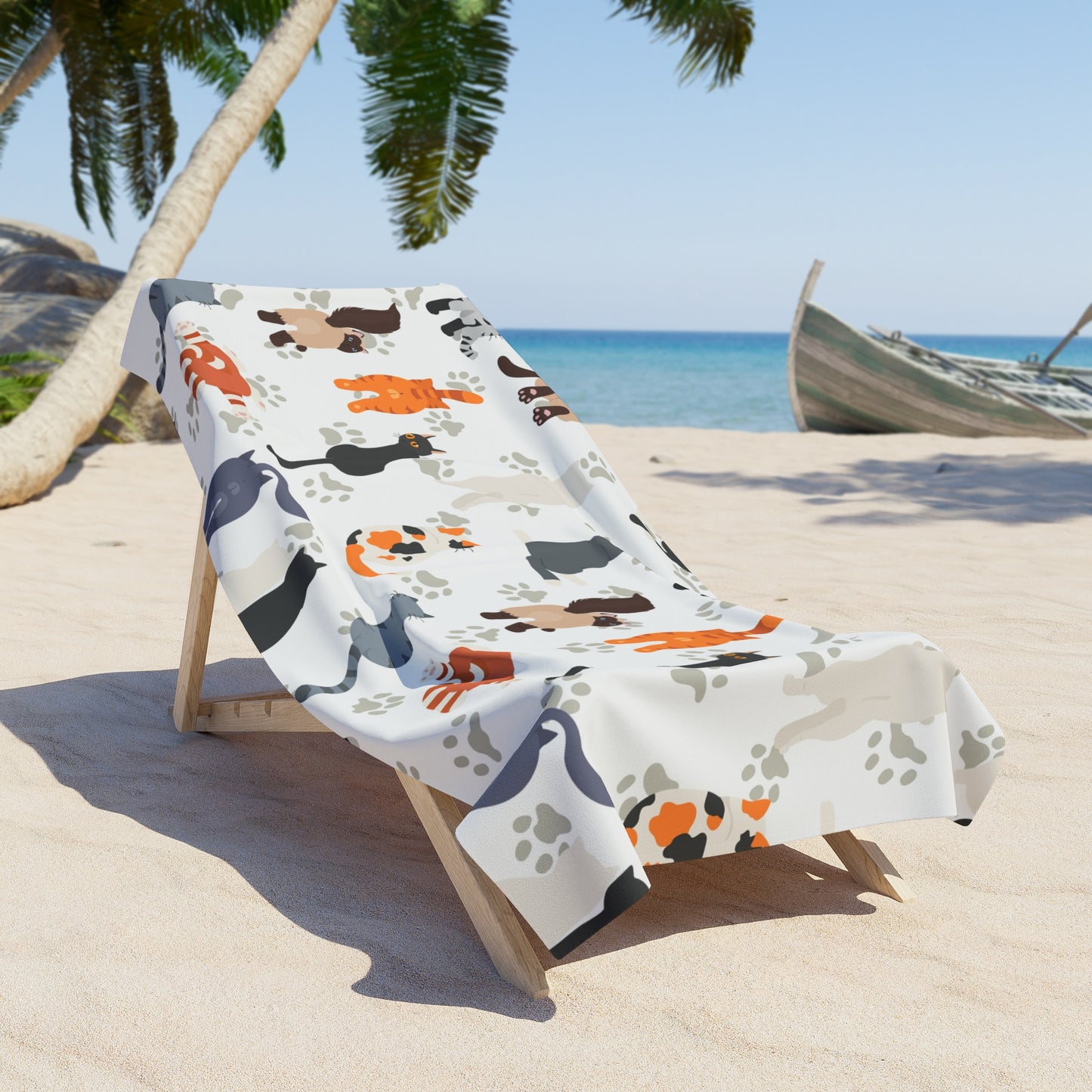 Funny Cat Beach Towel Gifts For Cat Lovers