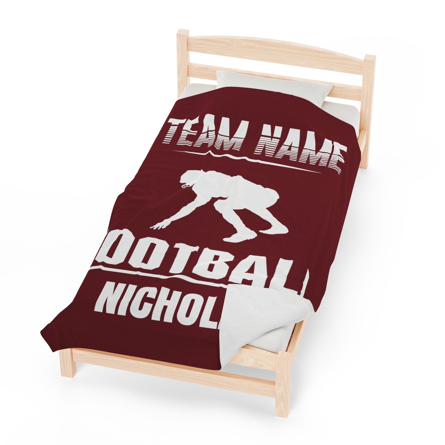 Personalized Football Blanket Gift For Football Player Custom Football Team Gift