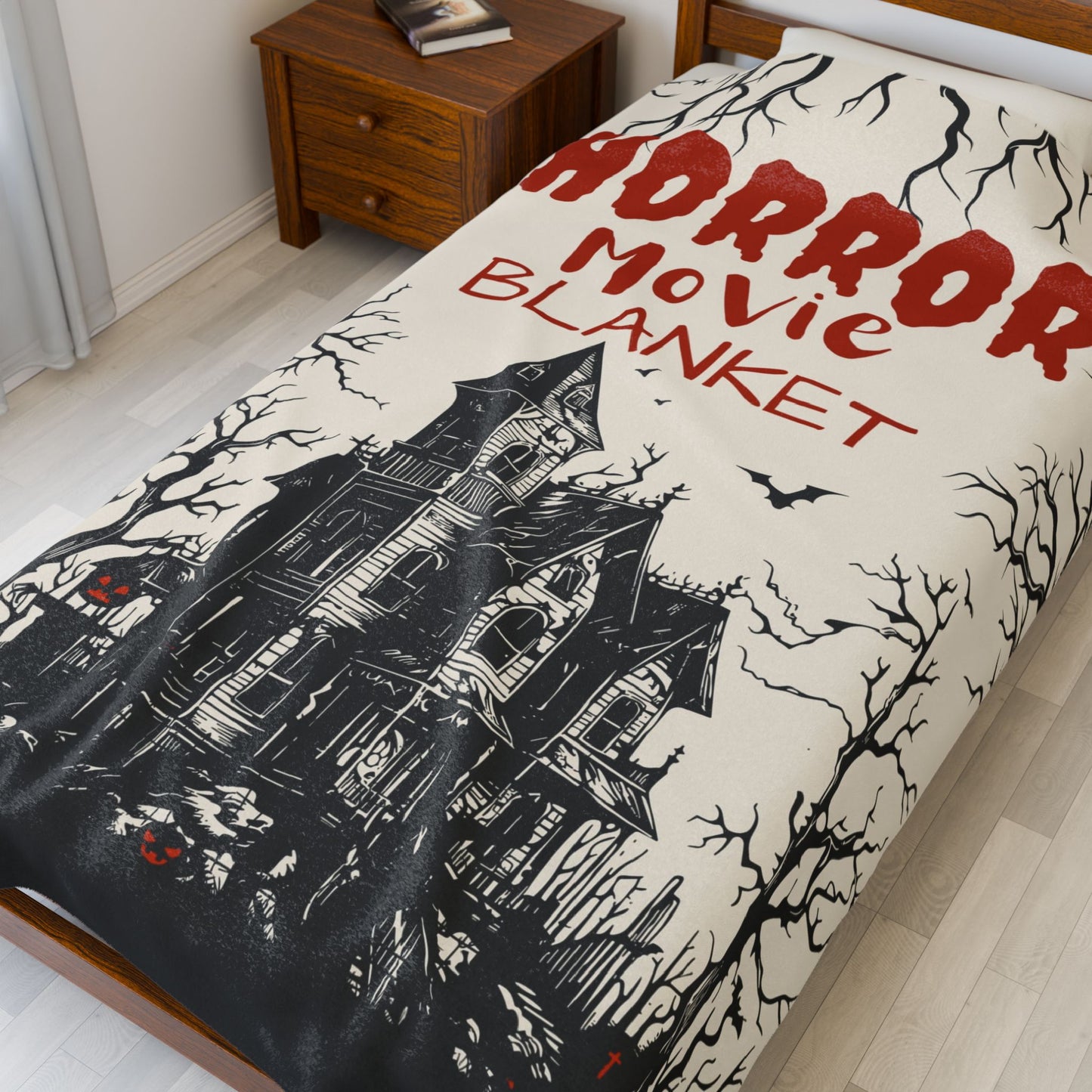 Haunted House Horror Movie Blanket
