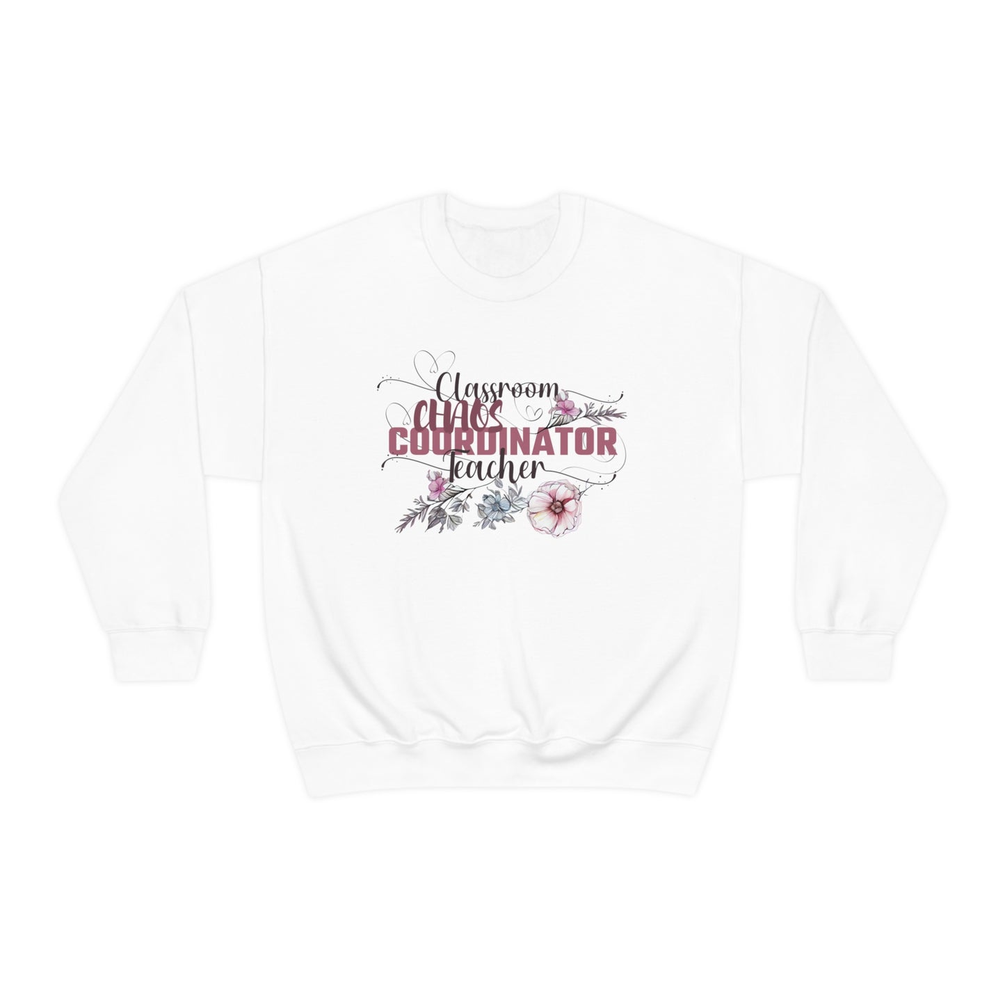 Floral Teacher Sweatshirt Gift For Her Funny Chaos Coordinator Back to School Shirt For Teachers New Teacher Gift Substitute Teacher Gift
