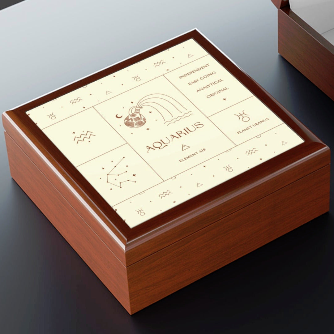 Aquarius Jewelry Organizer Keepsake Box