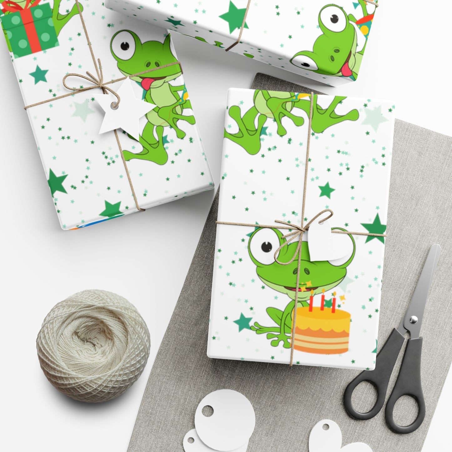 Frog Wrapping Birthday Wrapping Paper