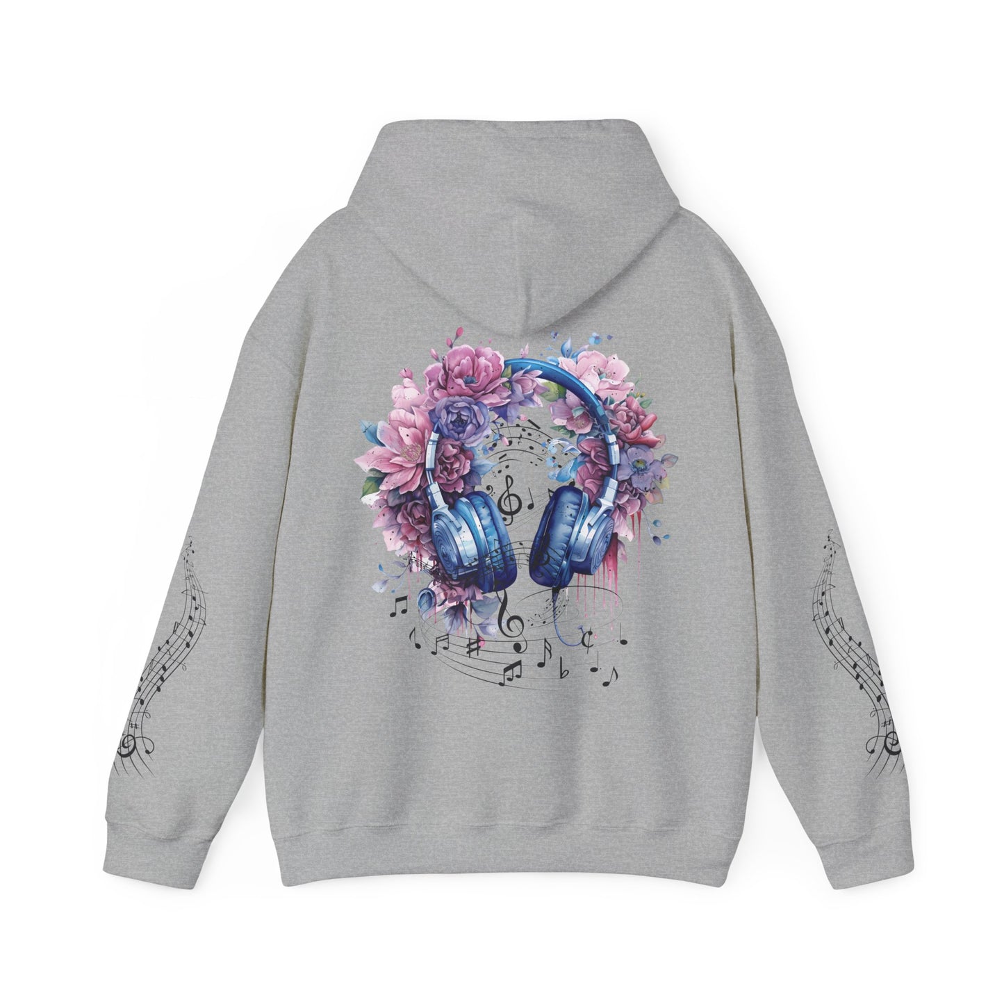 Floral Skeleton Hooded Sweatshirt Music Hoodie