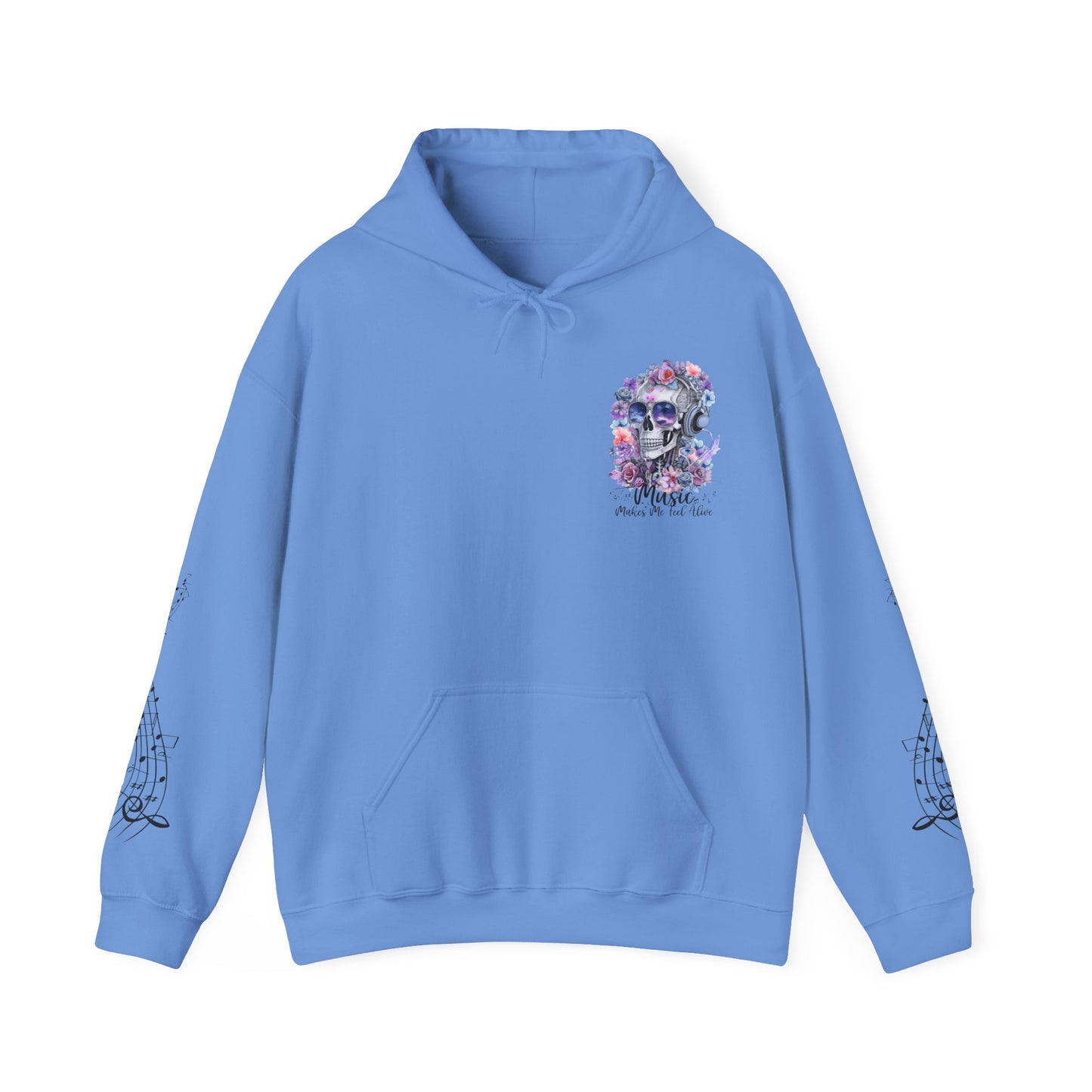 Floral Skeleton Hooded Sweatshirt Music Hoodie