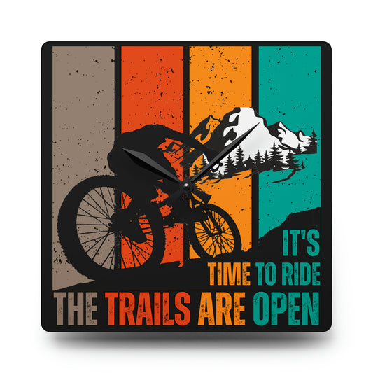 Mountain Bike Acrylic Wall Clock