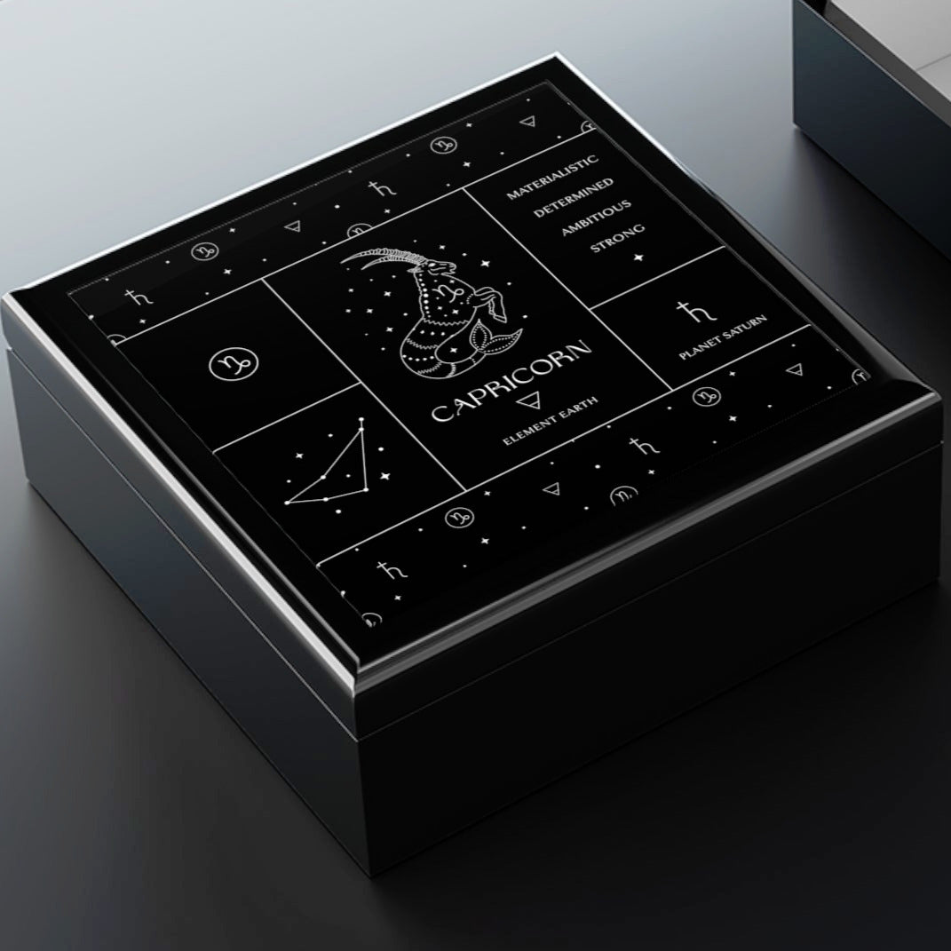 Capricorn Jewelry Organizer Keepsake Box