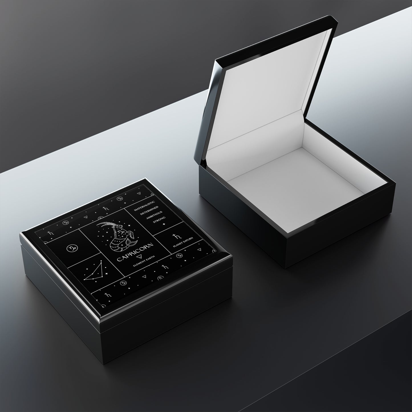 Capricorn Jewelry Organizer Keepsake Box
