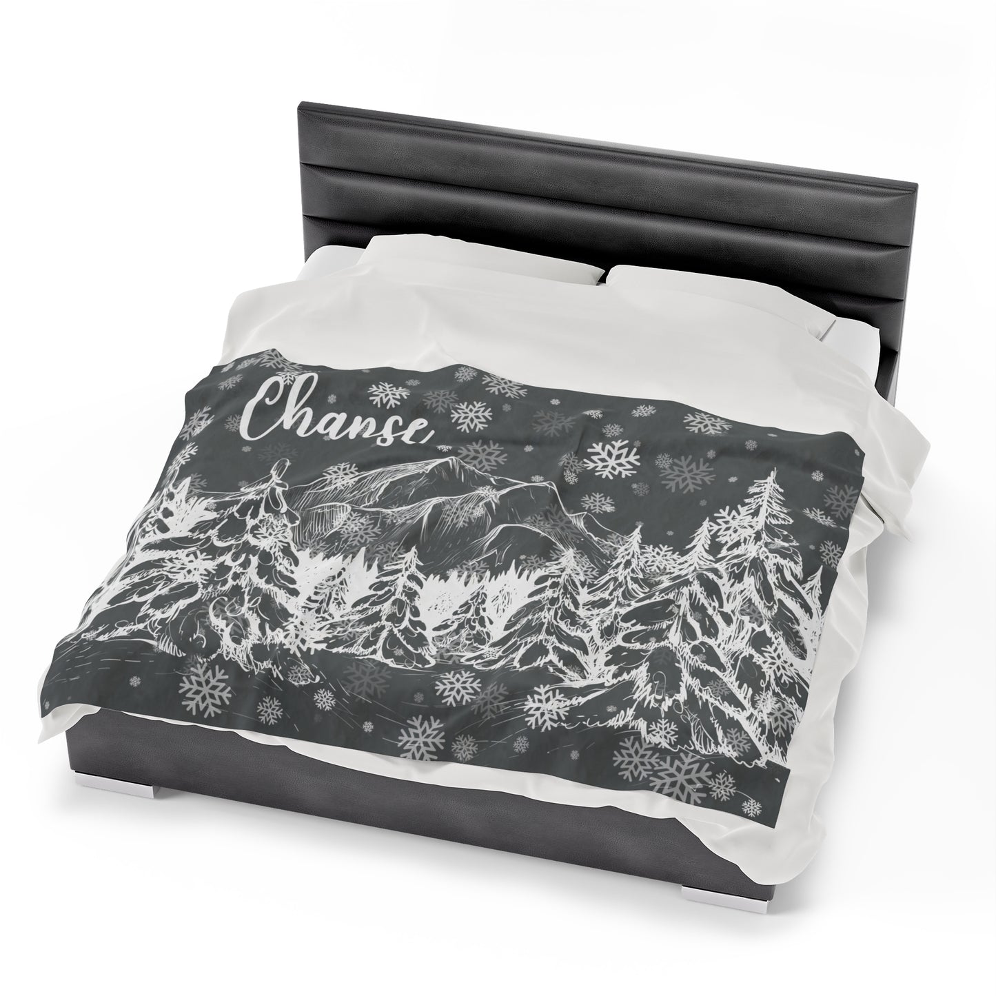 Personalized Mountain Blanket Custom Mountain Gift