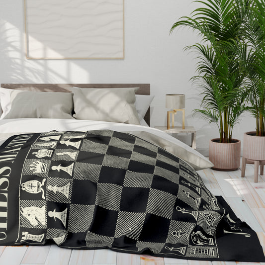 Personalized Chess Board Blanket Chess Player Gift