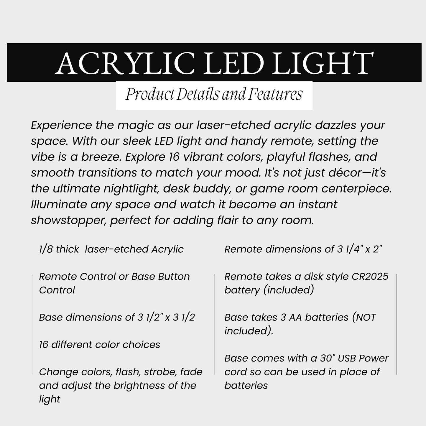 Personalized Cancer LED Light Cancer Gift Ideas