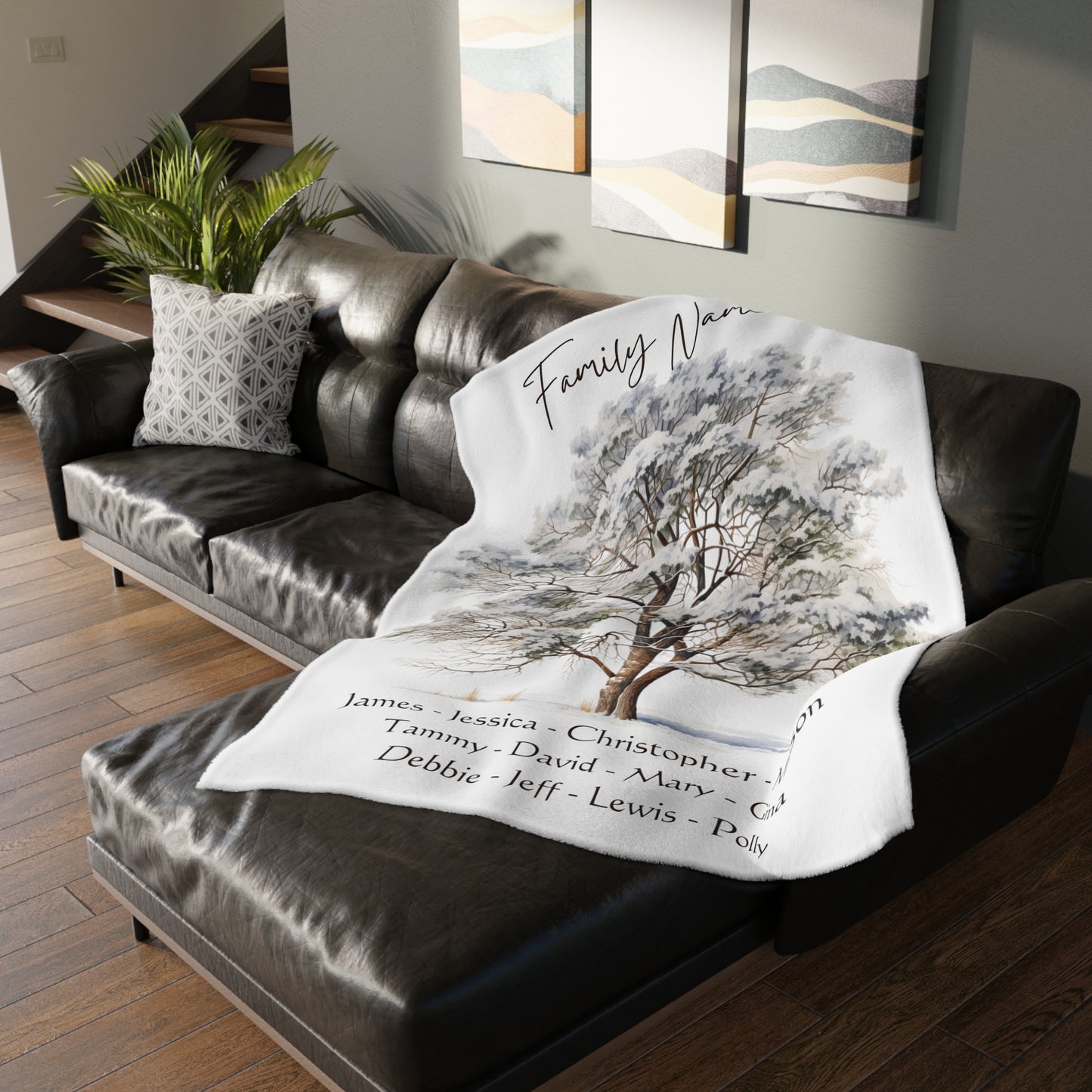 Family Tree Blanket Personalized Family Keepsake