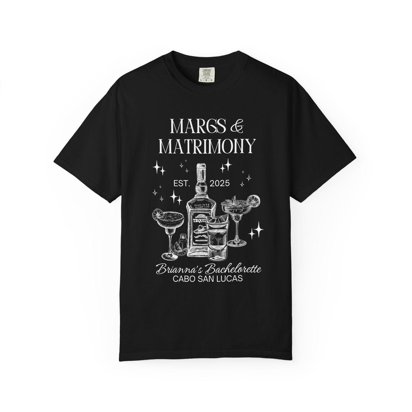 Margs And Matrimony Bachelorette Party Shirts