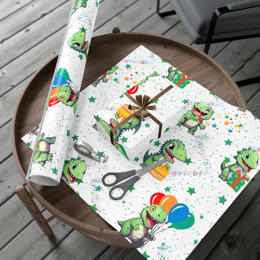 Dinosaur Wrapping Paper Birthday Wrapping Paper Roll Cute Gift Wrap For Kids Birthday 6 Foot Roll Gift Wrapping For Dinosaur Lover Gift