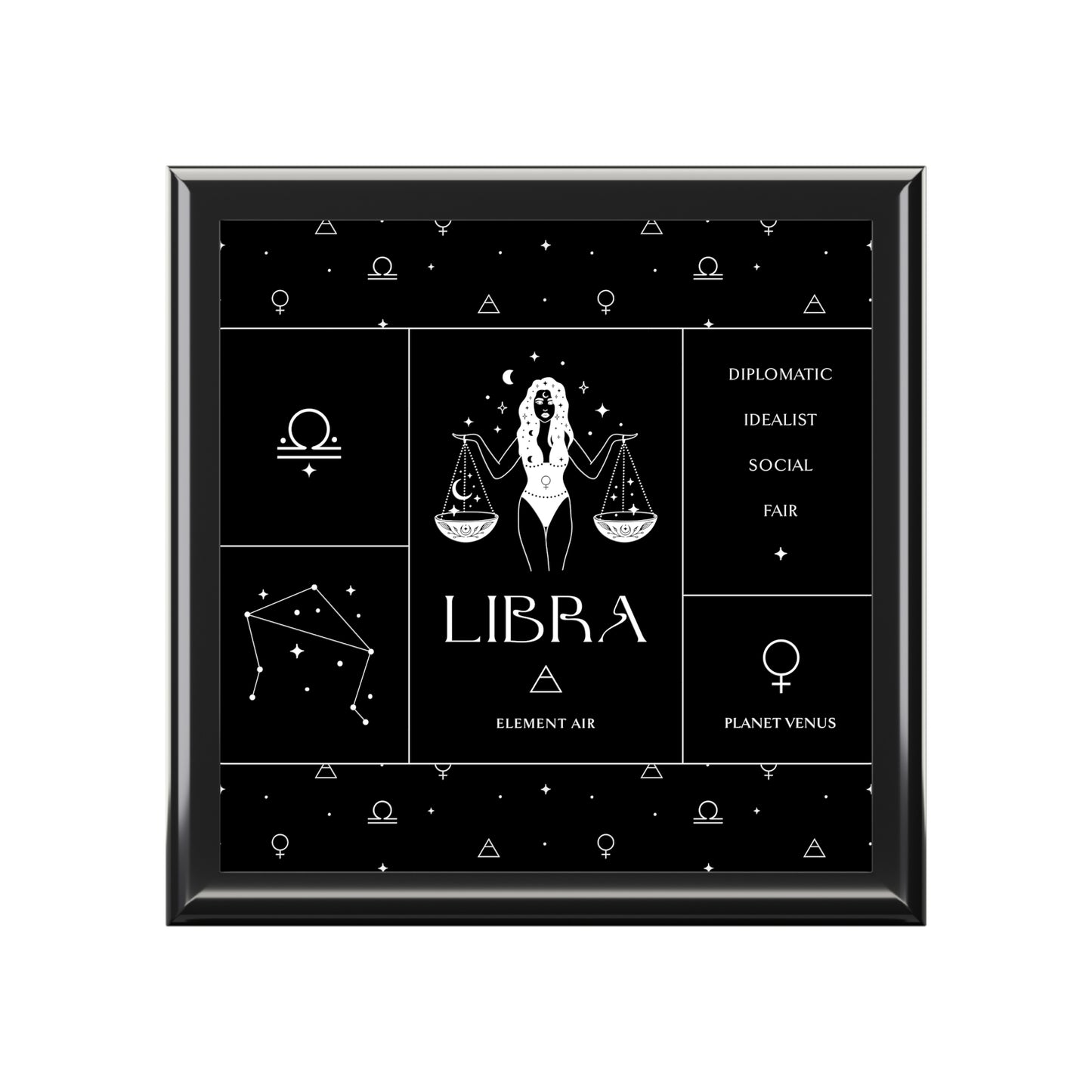 Libra Jewelry Organizer Keepsake Box