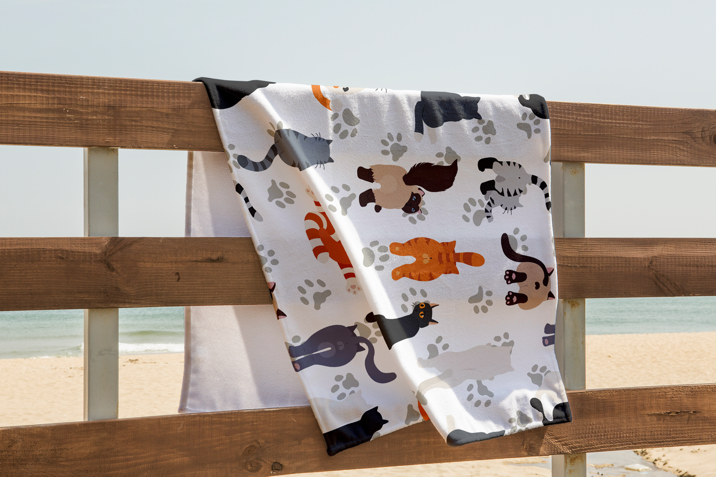 Funny Cat Beach Towel Gifts For Cat Lovers