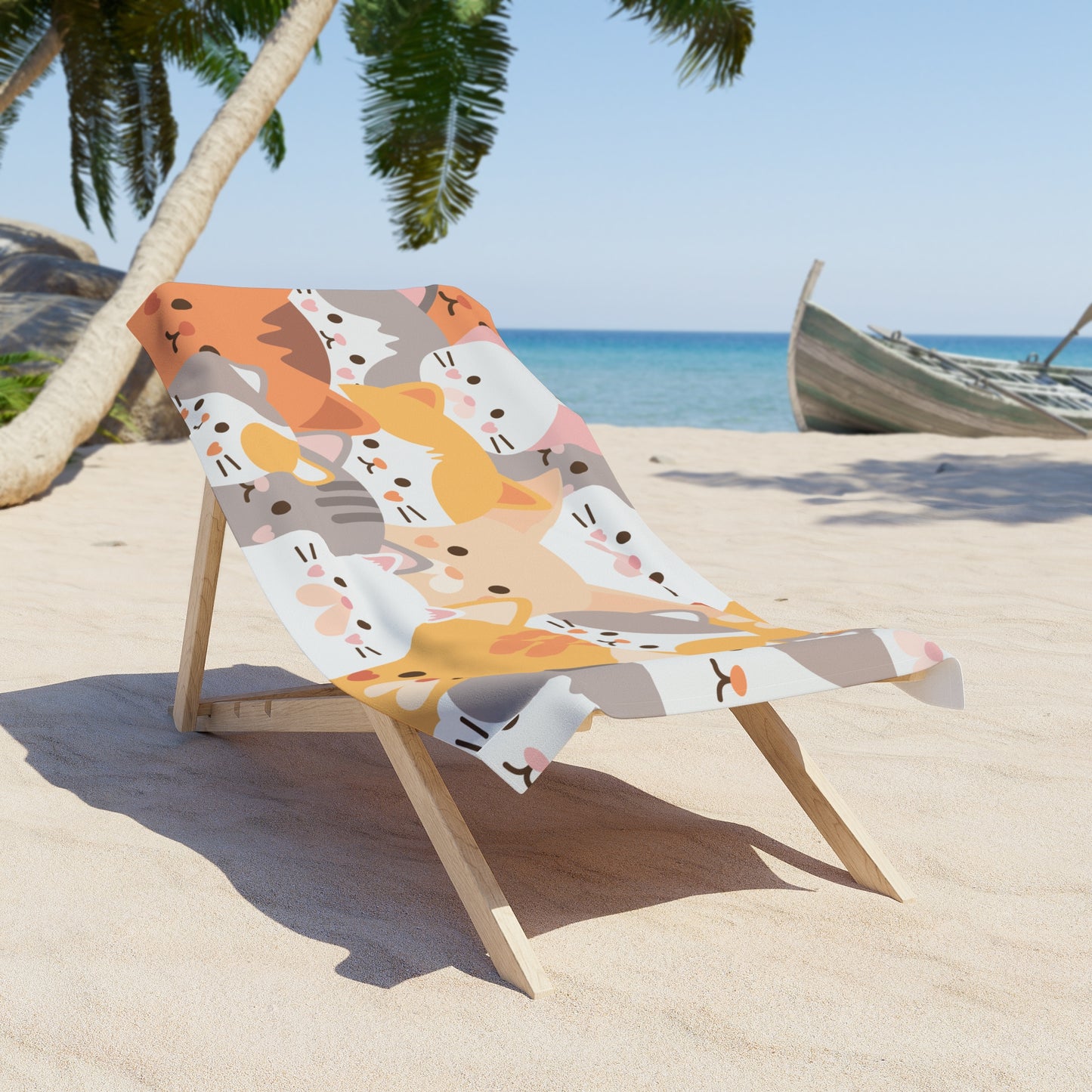 Cute Cat Beach Towel Gifts For Cat Lovers
