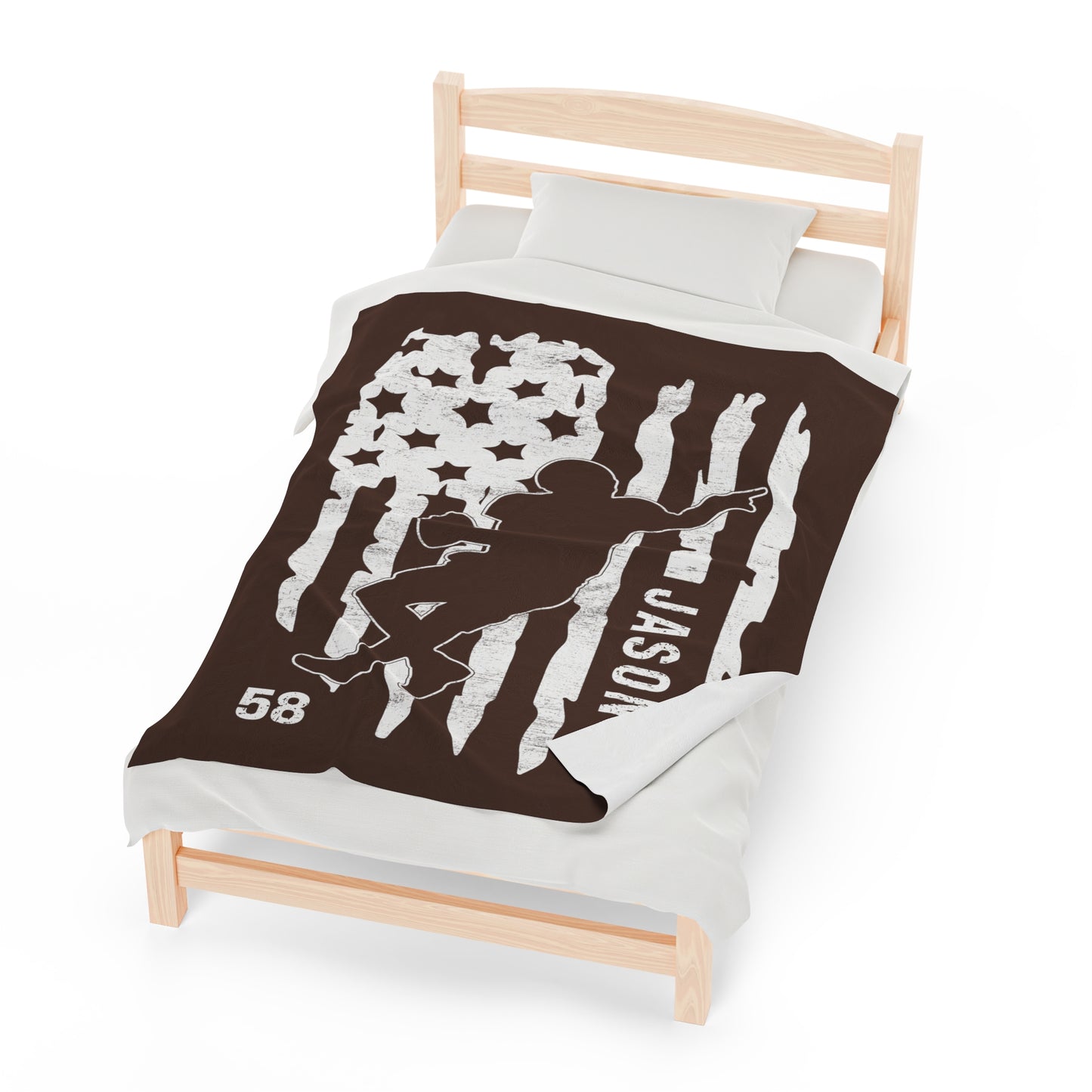 Custom American Football Blanket Football Player Gift