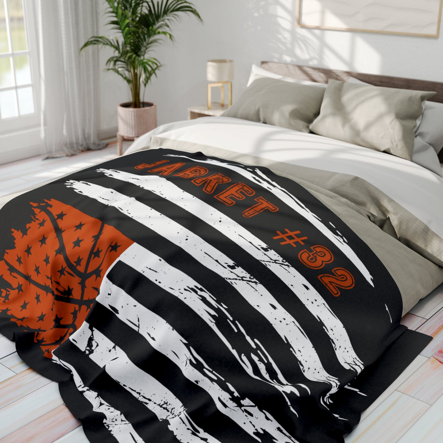 Custom Basketball Flag Blanket