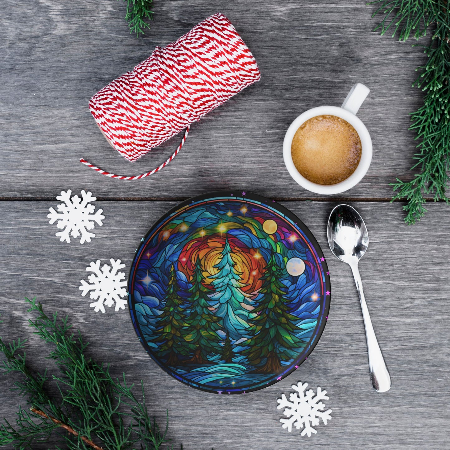 Thermosaf Polymer Plastic Christmas Dinner Plate Christmas Party Plates
