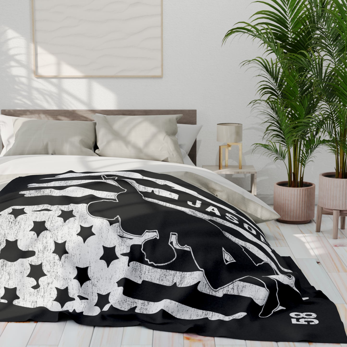Custom American Football Blanket Football Player Gift