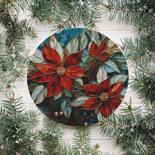 Poinsettia Bone China Plate