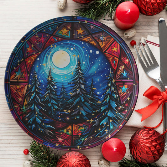 Thermosaf Polymer Plastic Christmas Party Dinner Plate