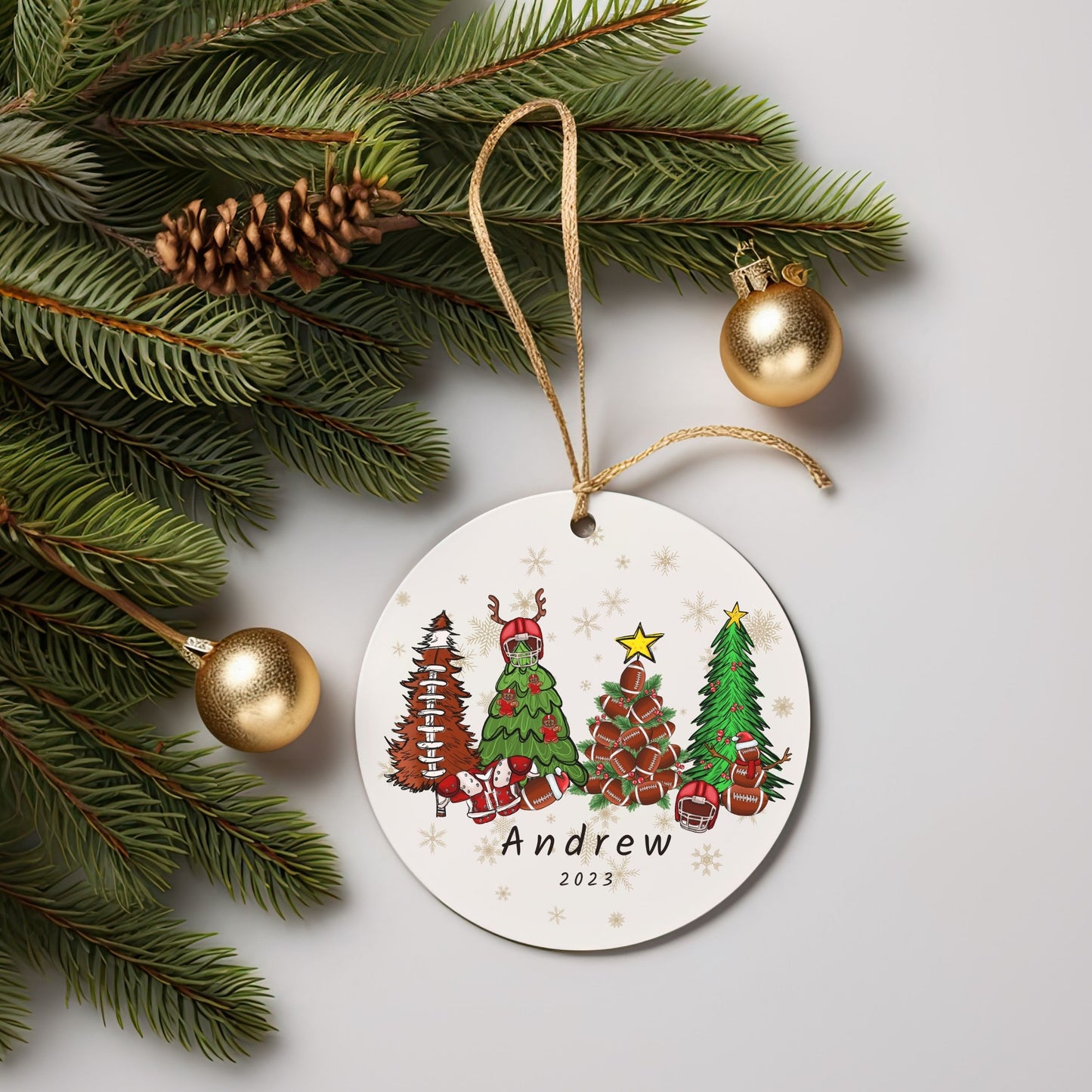 Personalized Football Ornament