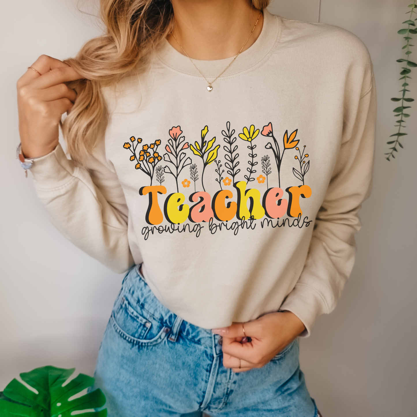 Retro Teacher Crewneck Sweatshirt Back to School Sweatshirts For Teachers Gift For Teacher Appreciation First Grade Teacher Gift For Her